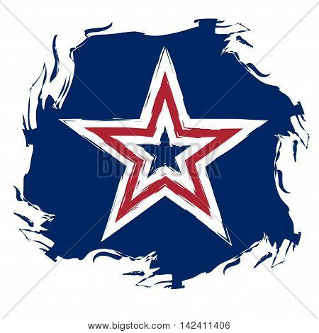 American flag star grunge element symbol 4th of July Independence Day celebration. Patriotic Typography Graphics. National design. Fashion Print sportswear apparel t shirt card Vector illustration
