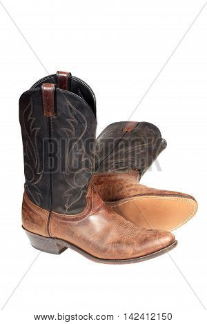 Cowboy boots isolated with clipping path isolated on white background