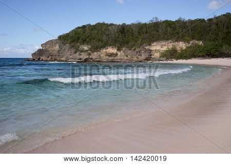 Caribbean beach in Guadeloupe, Plage de l'anse Laborde