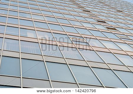 Geometry pattern of a skyscraper mirror surface