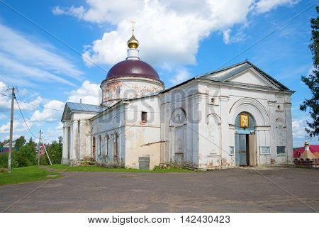 The ancient St. Nicholas Cathedral July afternoon. Myshkin, Russia