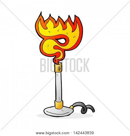 cartoon bunsen burner