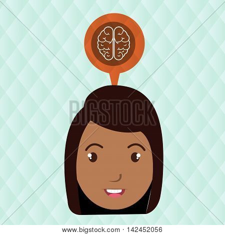 child brian idea icon vector illustration graphic