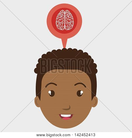 child brian idea icon vector illustration graphic