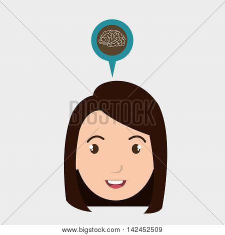 child brian idea icon vector illustration graphic