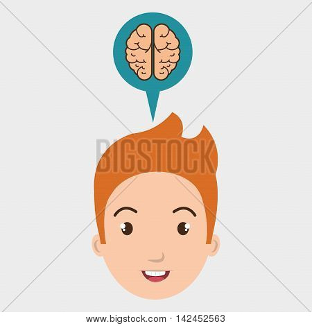 child brian idea icon vector illustration graphic
