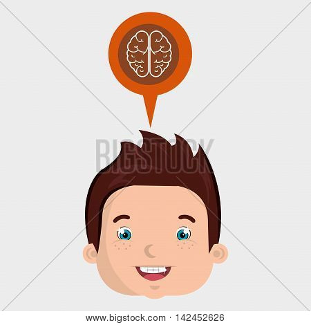child brian idea icon vector illustration graphic