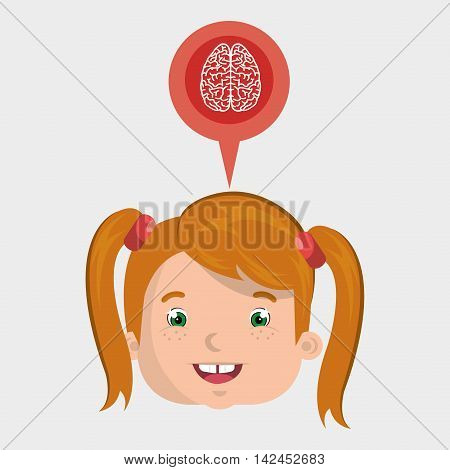 child brian idea icon vector illustration graphic