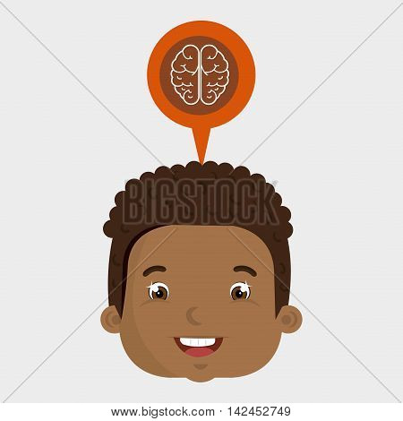 child brian idea icon vector illustration graphic