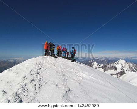 Climbing Mount Kazbek, the Caucasus. Extreme emotions.