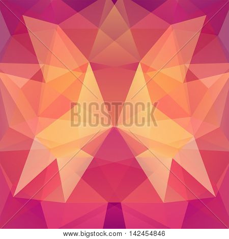 Abstract Geometric Style Orange Background. Autumn-colored Business Background Vector Illustration.