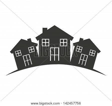 house home silhouette isolated icon vector illustration design