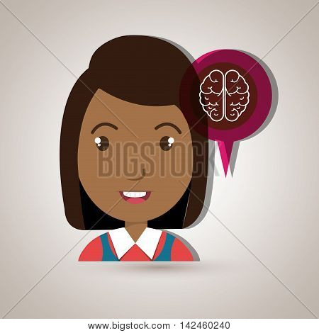 child brian idea icon vector illustration graphic