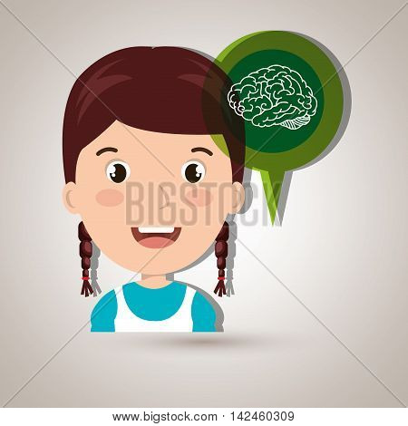 child brian idea icon vector illustration graphic