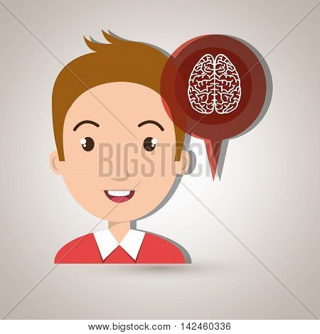 child brian idea icon vector illustration graphic