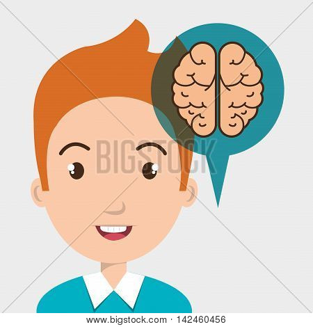 child brian idea icon vector illustration graphic