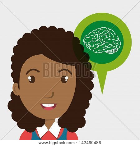 child brian idea icon vector illustration graphic
