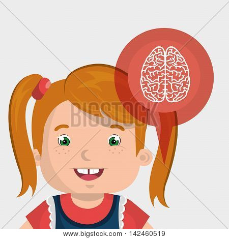 child brian idea icon vector illustration graphic