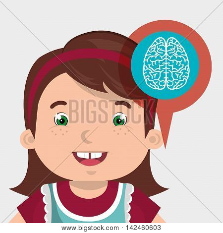 child brian idea icon vector illustration graphic