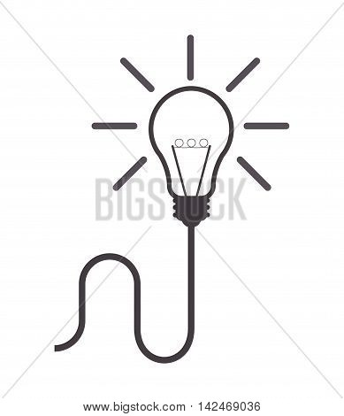flat design regular lightbulb icon vector illustration