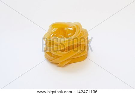 Harvesting nest pasta for use in advertising
