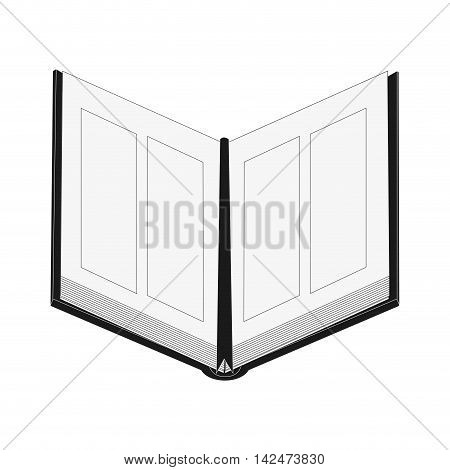 flat design open book icon vector illustration