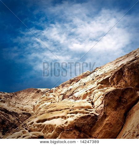 Beautiful mauntain under sky with clouds