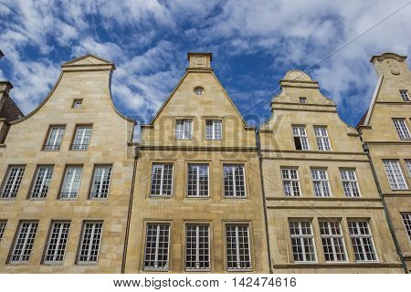 Facades Of Old Houses At The Prinzipal Market In Munster