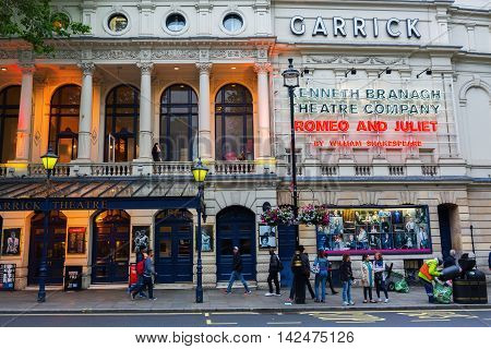 Garrick Theatre In The West End Of London, Uk