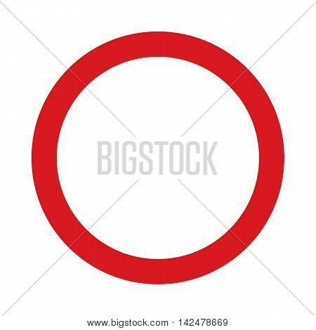 Flat icon prohibition of traffic in two directions. Road sign. Vector illustration.