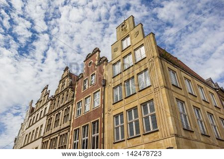 Facades Of Old Houses At The Prinzipal Market In Munster