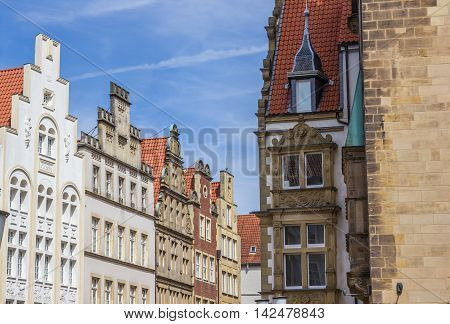Old Buildings At The Prinzipal Market Square In Munster
