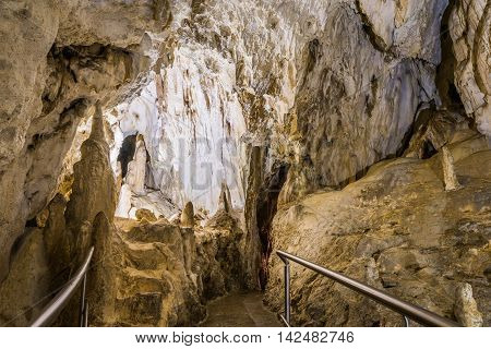Details within Harmanec Cave in Kremnica Mountains Slovakia
