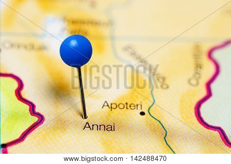 Annai pinned on a map of Guyana