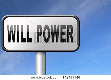 Will power of the mind or self dicipline or determination control thoughts 3D illustration
