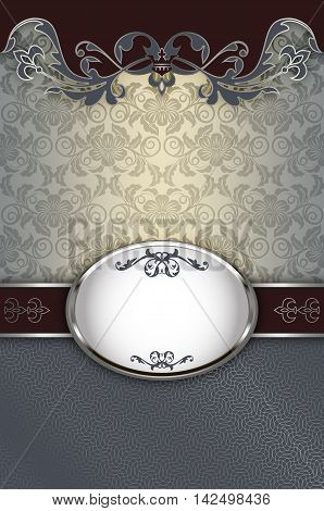 Vintage background with decorative frameborder and old-fashioned elegant patterns.