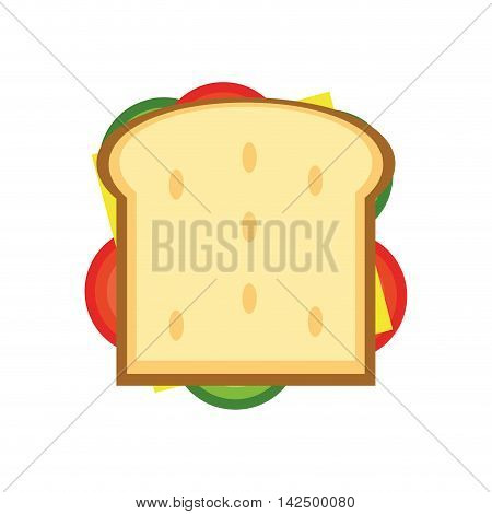 flat design sandwich with olive icon vector illustration
