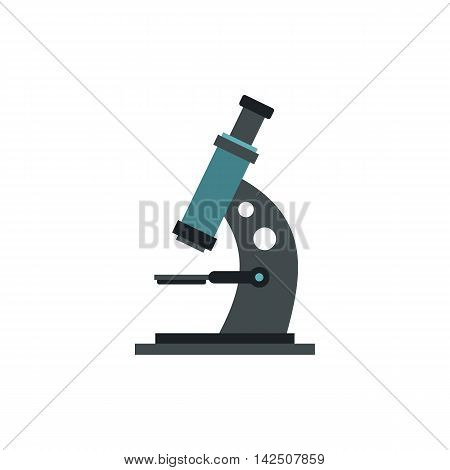 Microscope icon in flat style isolated on white background. Laboratory symbol