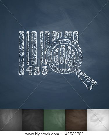barcode icon. Hand drawn vector illustration. Chalkboard Design