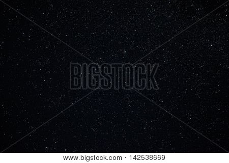 The stars in the night sky. Real photo.