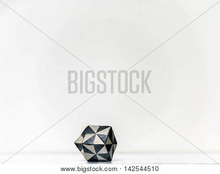 origami paper composition white background studio closeup