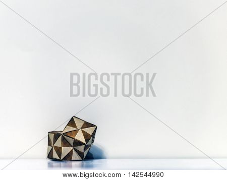 origami paper composition white background studio closeup