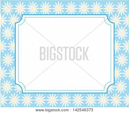 Postcard from flowers, white daisies for greetin