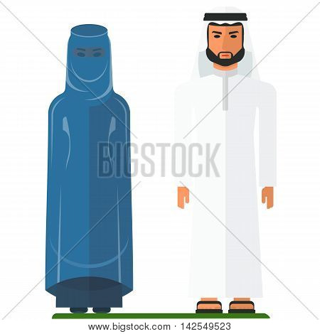 Arabian People In Traditional Clothes