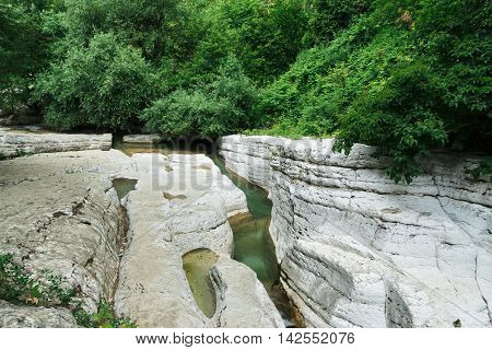 okatse сanyon georgia mountain river rock landscape