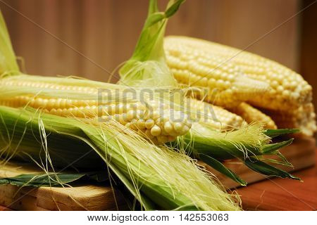 Wery swetty corn. The sweety food. Summer.