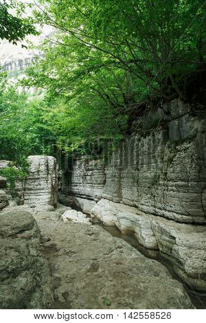 okatse сanyon georgia mountain river rock waterfall