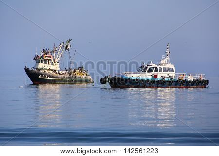 Paracas, Peru-january 26: Local Boats Anchored In Paracas Bay On January 26, 2015  In Paracas, Peru.
