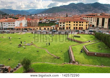 Cusco, Peru - January 20: Koricancha Complex On January 20, 2015  In Cusco, Peru. Koricancha Was The