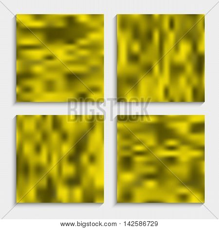 Set blurry backgrounds for creative design. Collection banners, posters, covers in yellows tones.